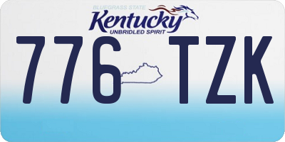 KY license plate 776TZK