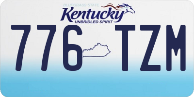 KY license plate 776TZM