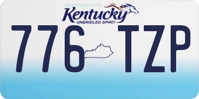 KY license plate 776TZP
