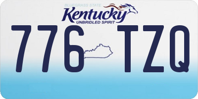 KY license plate 776TZQ
