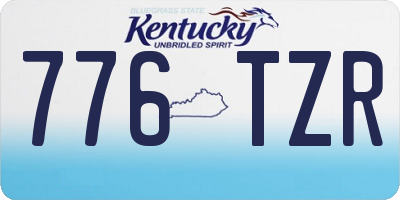 KY license plate 776TZR