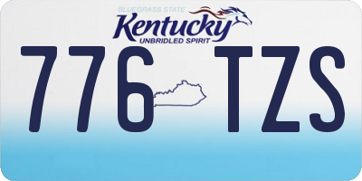 KY license plate 776TZS