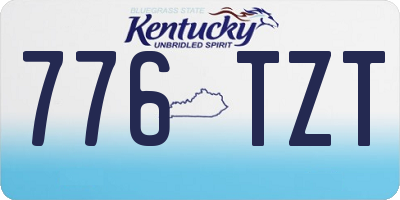 KY license plate 776TZT