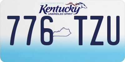KY license plate 776TZU