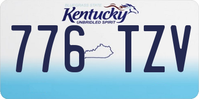 KY license plate 776TZV