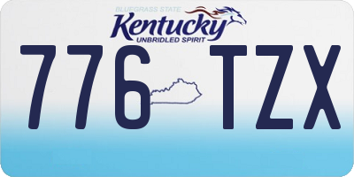 KY license plate 776TZX