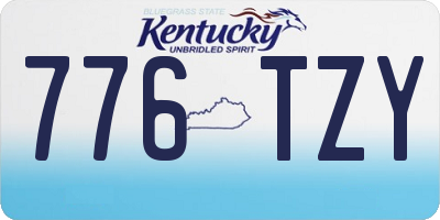 KY license plate 776TZY