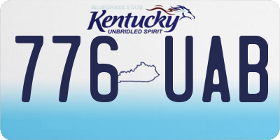 KY license plate 776UAB