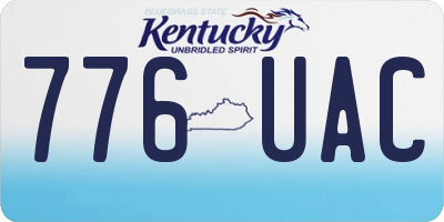 KY license plate 776UAC