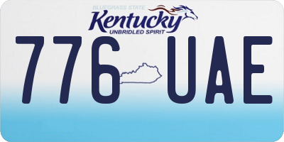 KY license plate 776UAE