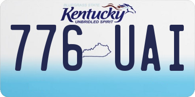 KY license plate 776UAI