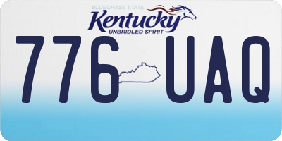 KY license plate 776UAQ