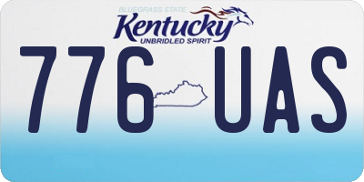 KY license plate 776UAS