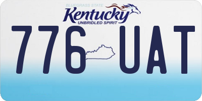 KY license plate 776UAT