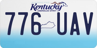 KY license plate 776UAV