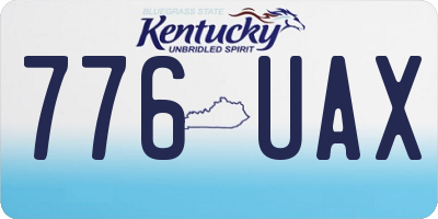 KY license plate 776UAX