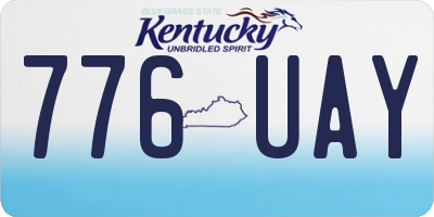 KY license plate 776UAY
