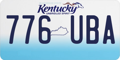 KY license plate 776UBA