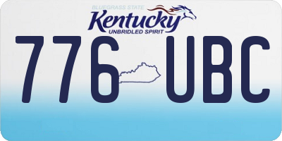 KY license plate 776UBC