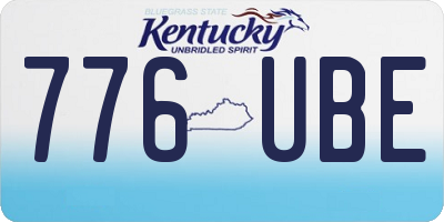 KY license plate 776UBE