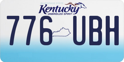 KY license plate 776UBH