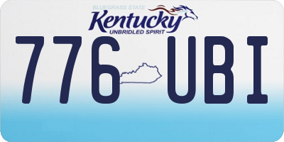 KY license plate 776UBI