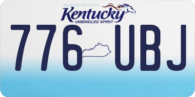 KY license plate 776UBJ