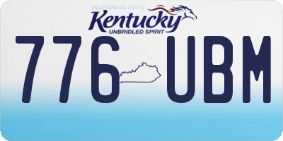 KY license plate 776UBM