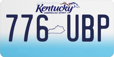 KY license plate 776UBP
