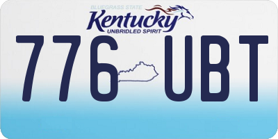 KY license plate 776UBT
