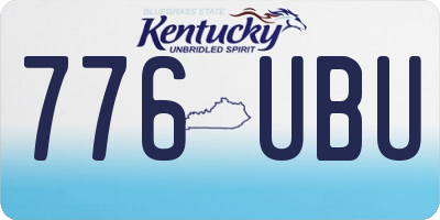 KY license plate 776UBU