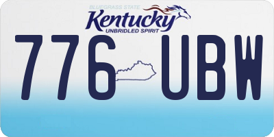 KY license plate 776UBW