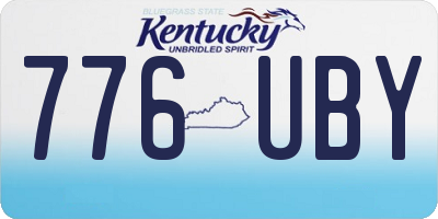 KY license plate 776UBY