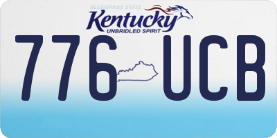 KY license plate 776UCB