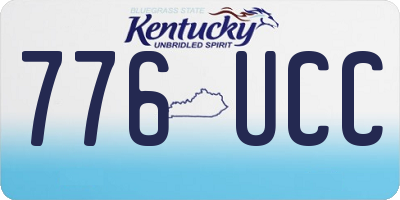 KY license plate 776UCC