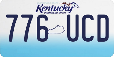 KY license plate 776UCD
