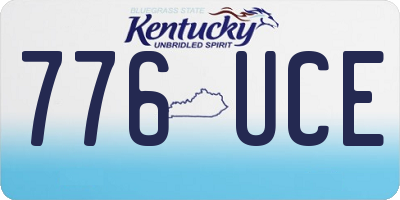 KY license plate 776UCE
