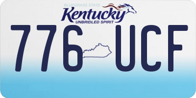 KY license plate 776UCF
