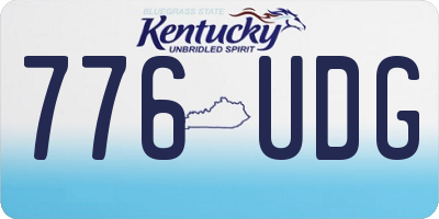 KY license plate 776UDG