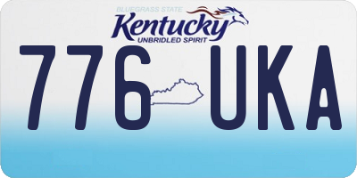 KY license plate 776UKA
