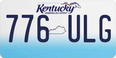 KY license plate 776ULG