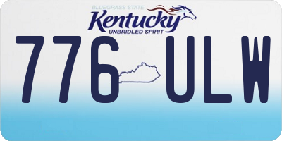 KY license plate 776ULW