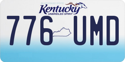 KY license plate 776UMD
