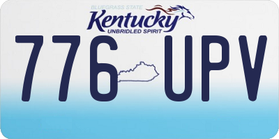 KY license plate 776UPV