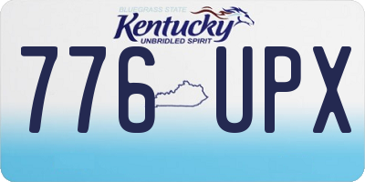 KY license plate 776UPX
