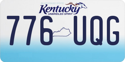 KY license plate 776UQG