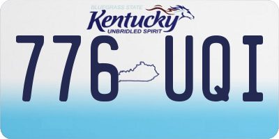 KY license plate 776UQI