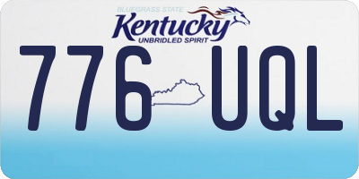 KY license plate 776UQL