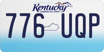 KY license plate 776UQP