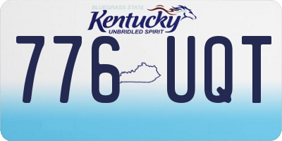 KY license plate 776UQT